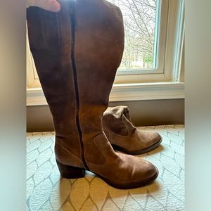 Genuine leather mid calf boots by Born- GUC